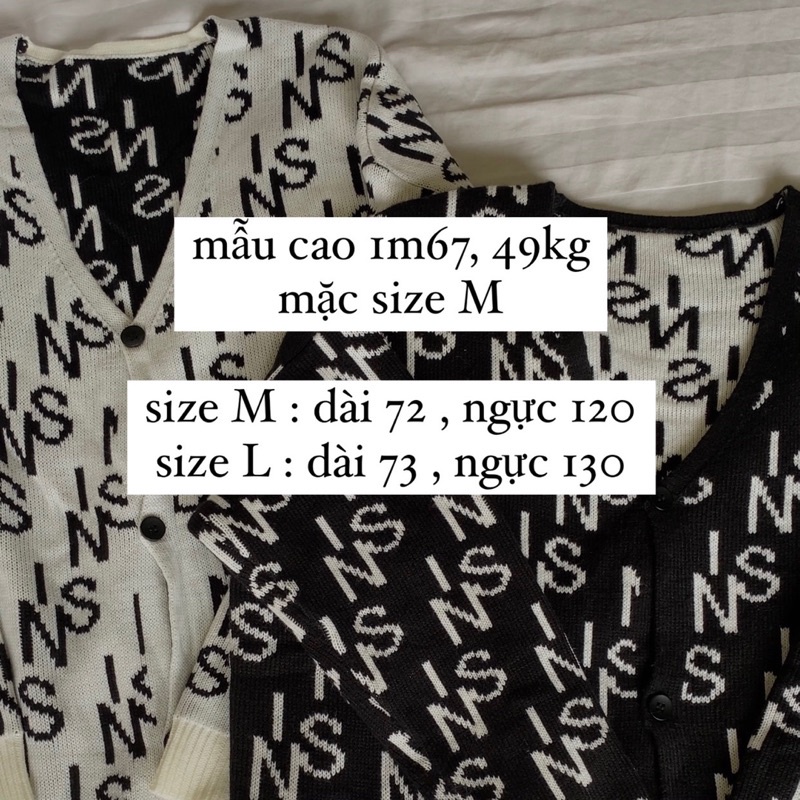 Áo Cardigan oversize unisex , áo khoác len nữ INS