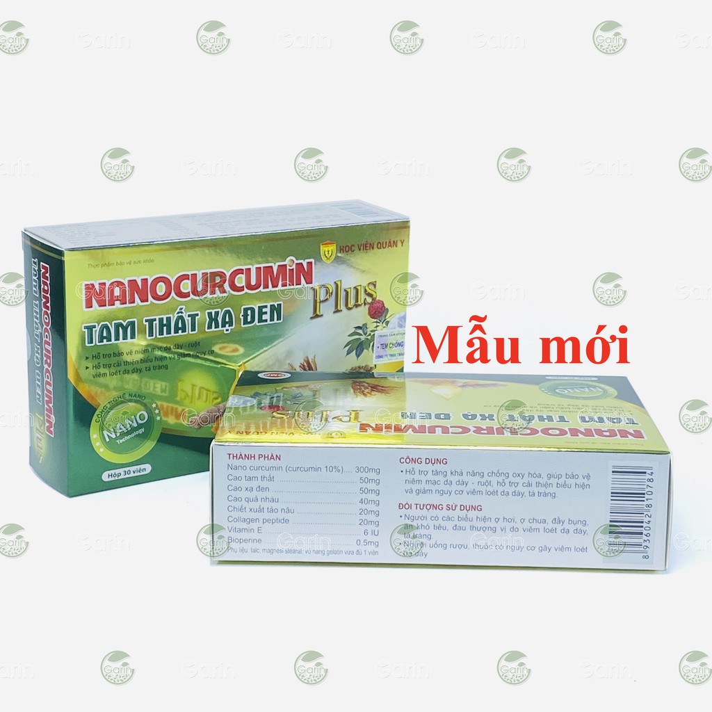 Liệu Trình 1 Tháng 4 Hộp Nano Curcumin Tam Thất Xạ Đen Plus Học Viện Quân Y giúp giảm tác dụng phụ hóa trị xạ trị