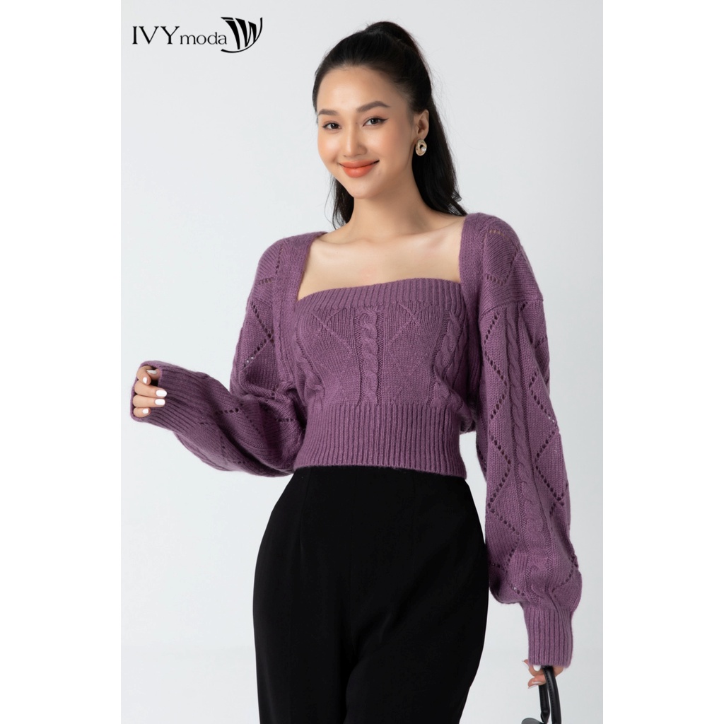 Áo khoác len nữ (kèm áo quây) IVY moda MS 77B8840