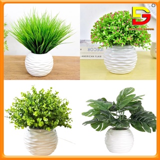 Chậu cây giả mini để bàn cây hoa giả trang trí cao 25cm decor bàn trà kệ tủ dg-123