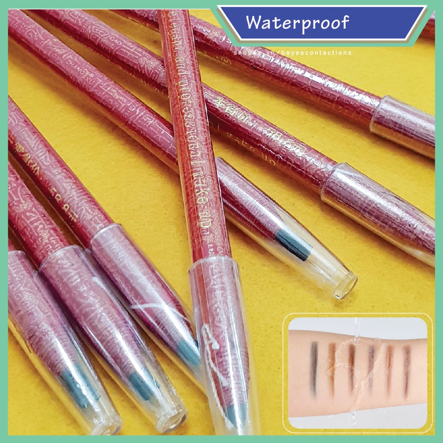 [Tặng dao gọt] Chì xé phẩy sợi DLZCOU Kẻ lông mày vỏ đỏ gân vàng màu nâu, nâu đỏ, nâu đậm, xám tro, đen | BigBuy360 - bigbuy360.vn
