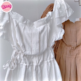 Áo Nữ Ruxy Peplum Thô Chấm