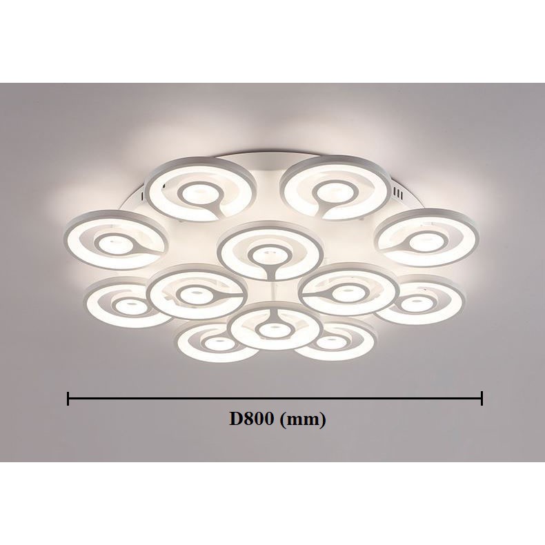 Đèn trần DAMOR 3 chế độ ánh sáng hiện đại - kèm bóng LED chuyên dụng và điều khiển từ xa