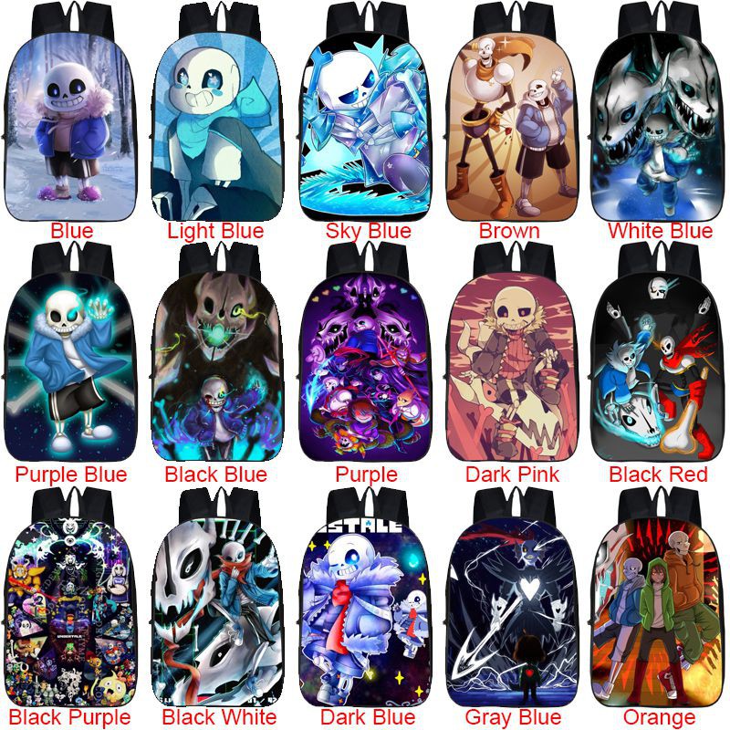 [Hàng Có Sẵn] Balo Học Sinh In Hình Undertale Sans Papyrus 3D