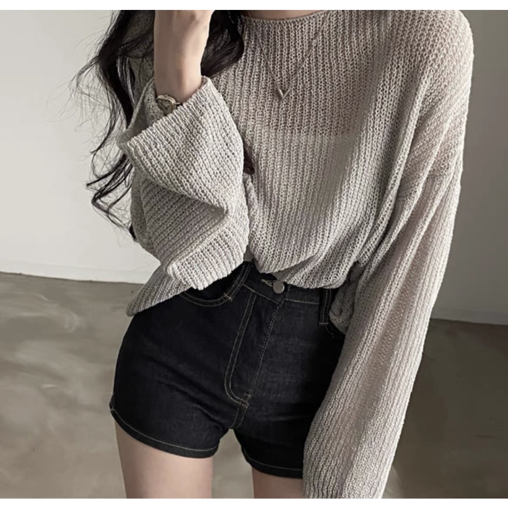 Áo len mỏng dài tay