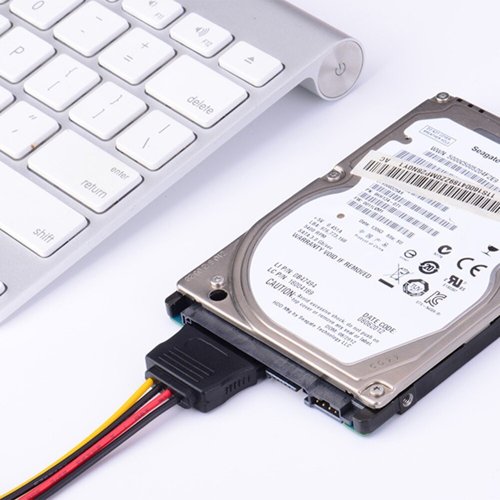 Cáp chia nguồn SATA 1 thành 2 - Dây nguồn SATA 1 ra 2 cong bẻ góc trái 20Cm - Cáp nguồn SATA chữ Y cho HDD/SSD/DVD-R Hàn