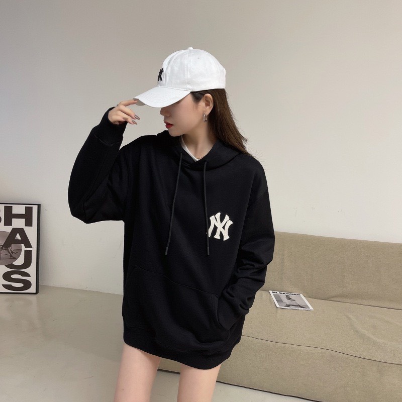 Áo Nỉ Hoodie Đen NY - Áo Sweater - Form Rộng - Chất Nỉ Bông Dày Dặn - Phong Cách Hàn Quốc - Hottrend 2021 | BigBuy360 - bigbuy360.vn
