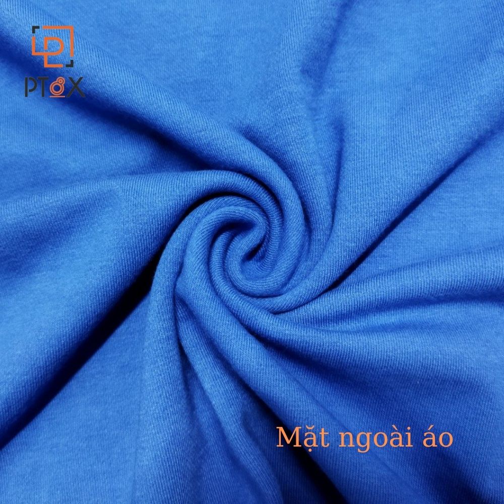 Áo thun trơn nam cổ tròn 100% cotton màu xanh dương vải xuất xịn co giãn 4 chiều dày dặn form regular từ 65-80kg