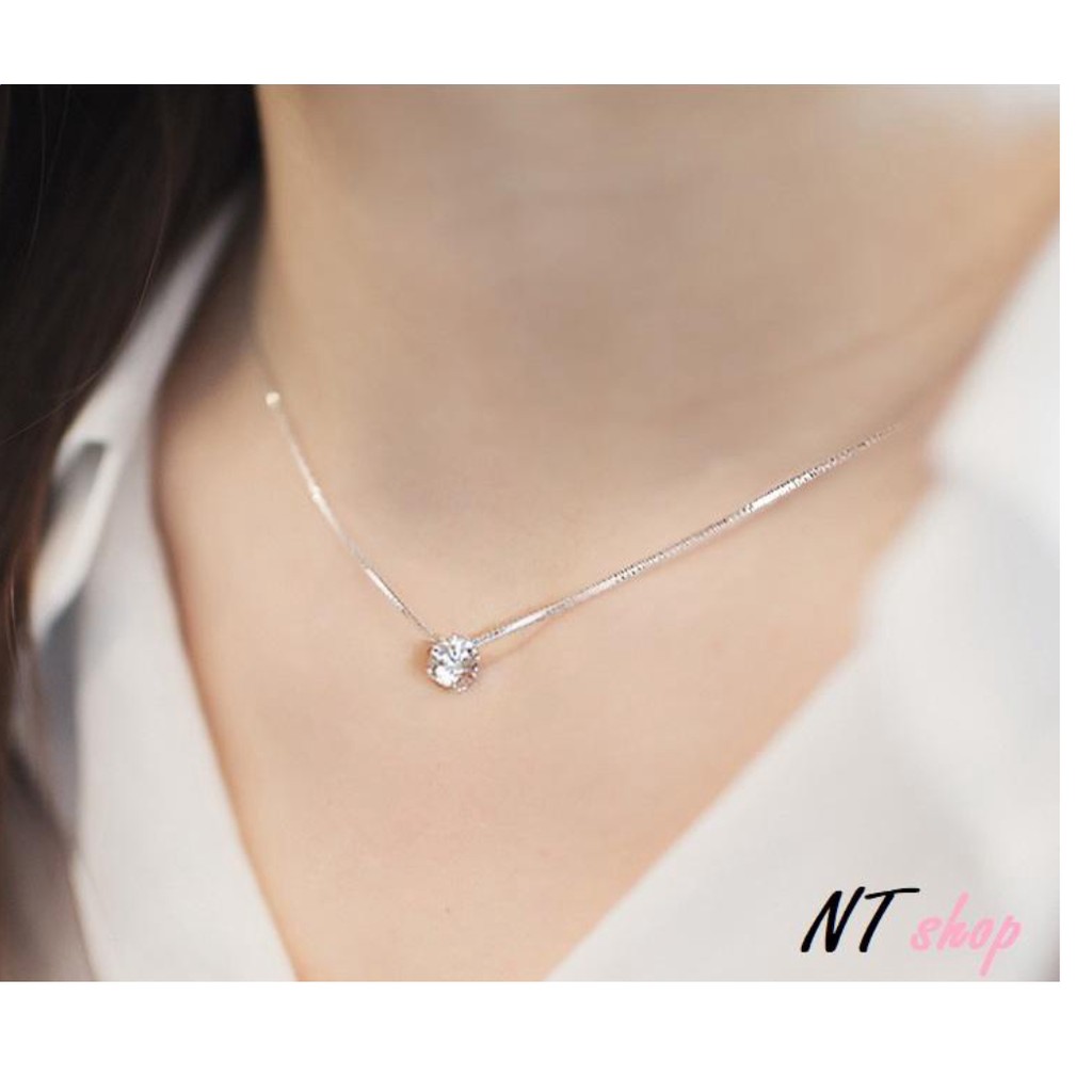 Dây Chuyền Bạc S925 Nữ Tính Quí Phái DC925ZIRCON02