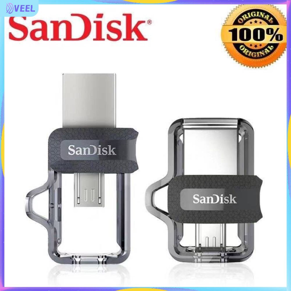 ?? Sandisk 128GB 256BG 512GB 1TB 2TB Ổ Đĩa Kép USB OTG Ổ Đĩa Flash M3.0 RÕ RÀNG 【VEEL】