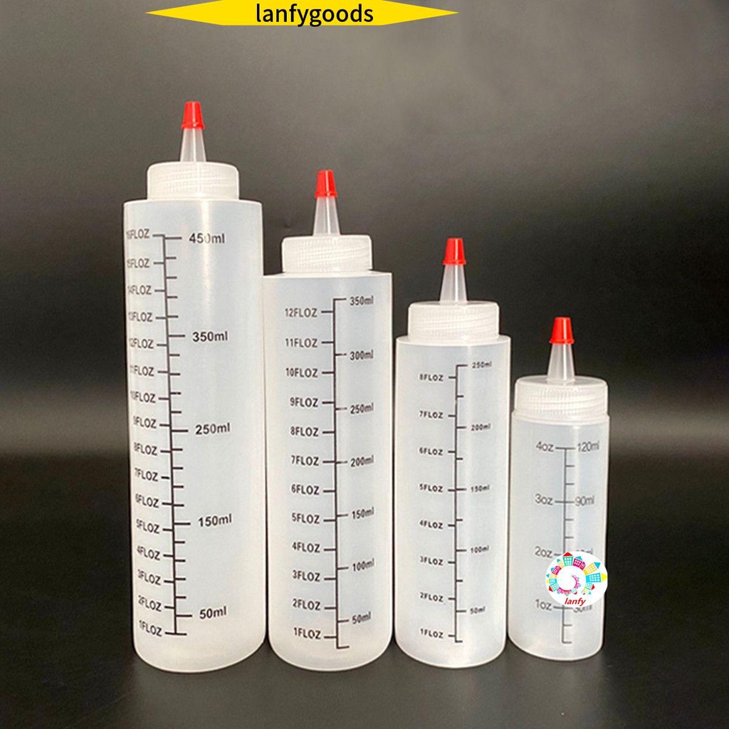 Set 4 Chai Nhựa Trong Suốt Dạng Bóp Đựng Dầu Nước Trái Cây