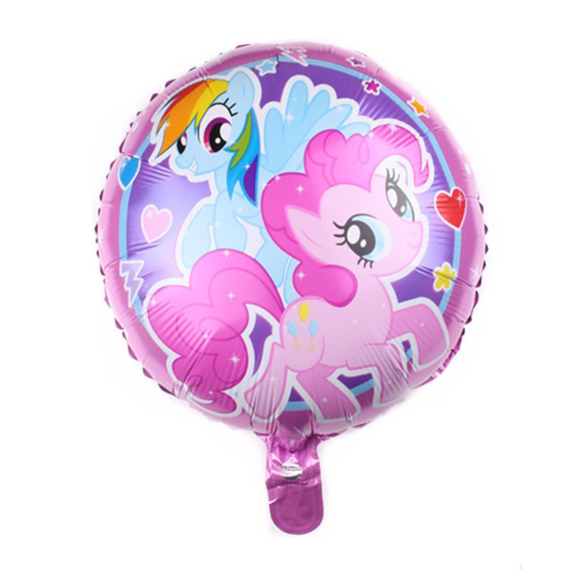 Bóng bay bằng chất liệu lá nhôm cỡ 18inch in hình ngựa pony dùng trang trí tiệc sinh nhật