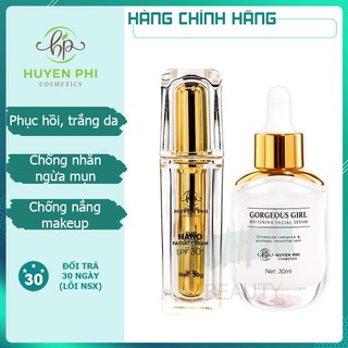 Combo serum sâm tố nữ face nano trắng sáng da chống nắng Huyền Phi( mua 1 tặng 1)