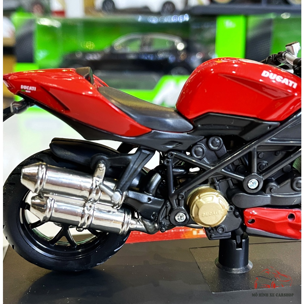 Mô hình xe mô tô Ducati StreetFighter tỉ lệ 1:18 hãng Maisto