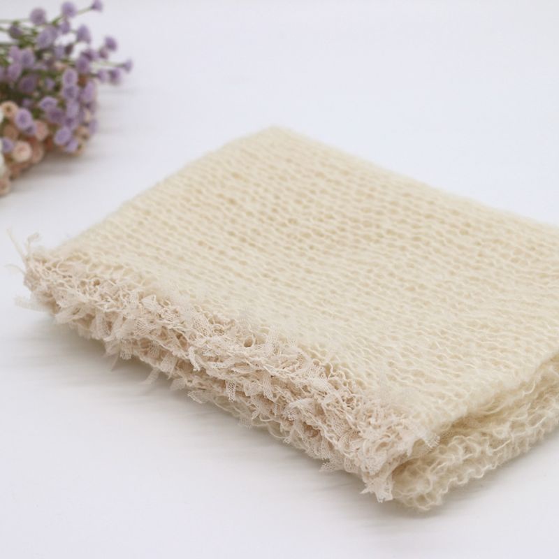 Haha Set Chăn + Nón Phối Ren Lông Siêu Mềm Hóa Trang Babe Born Accesorios 6 Màu Đáng Yêu Cho Bé Trai Và Bé Gái