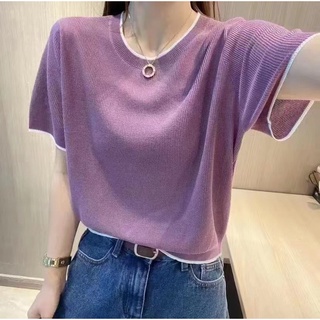 0199. ÁO LEN VIỀN CỔ TRÒN BASIC (hàng có sẵn)