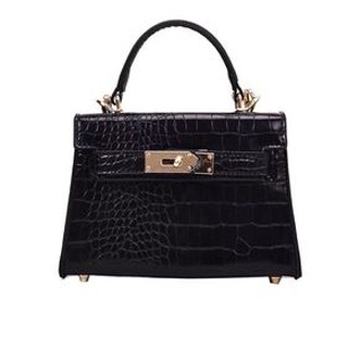 Túi Xách HM Vân Da Rắn Size 20cm 2 màu Đen/Trắng