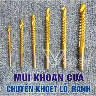 Mũi khoan cưa, chuyên dùng khoét lỗ, khoét rãnh,  gỗ, nhựa, kim loại. bộ 6 cái