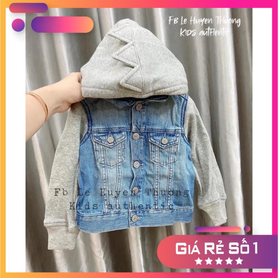 BT202 - ÁO BÒ ZR PHỐI TAY MŨ KHỦNG LONG CHO BÉ TRAI