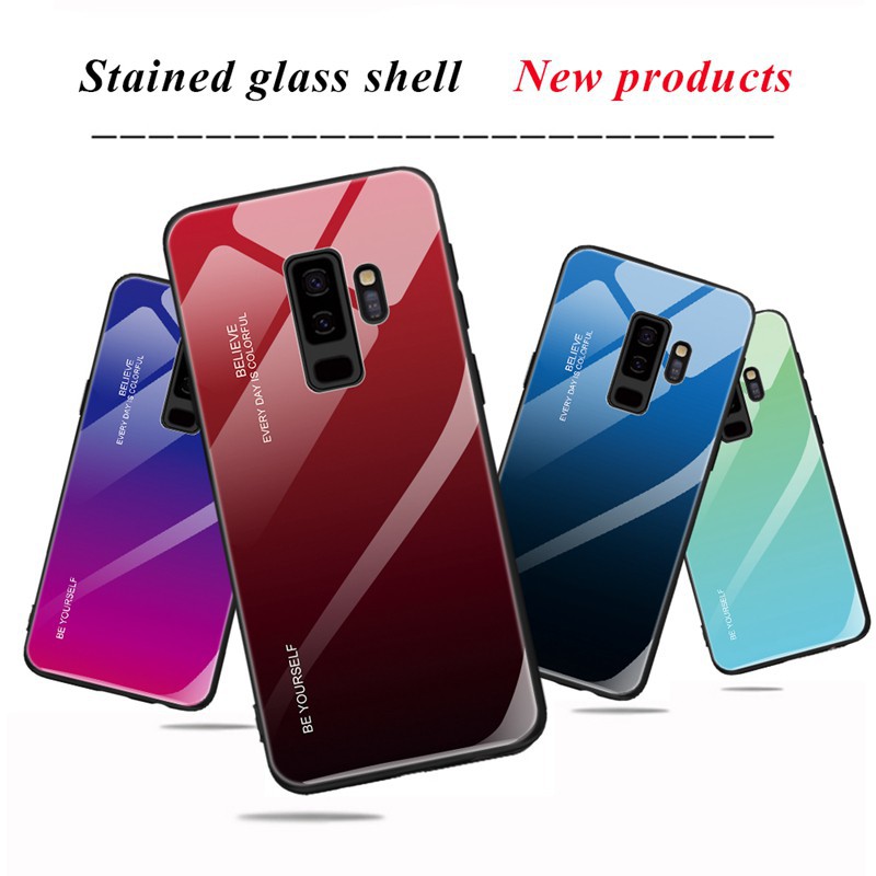 Ốp lưng nhiều màu chuyển nhiệt cho điện thoại Samsung Galaxy A7 J4 J6 2018 Note 8 9 S8 S9 Plus