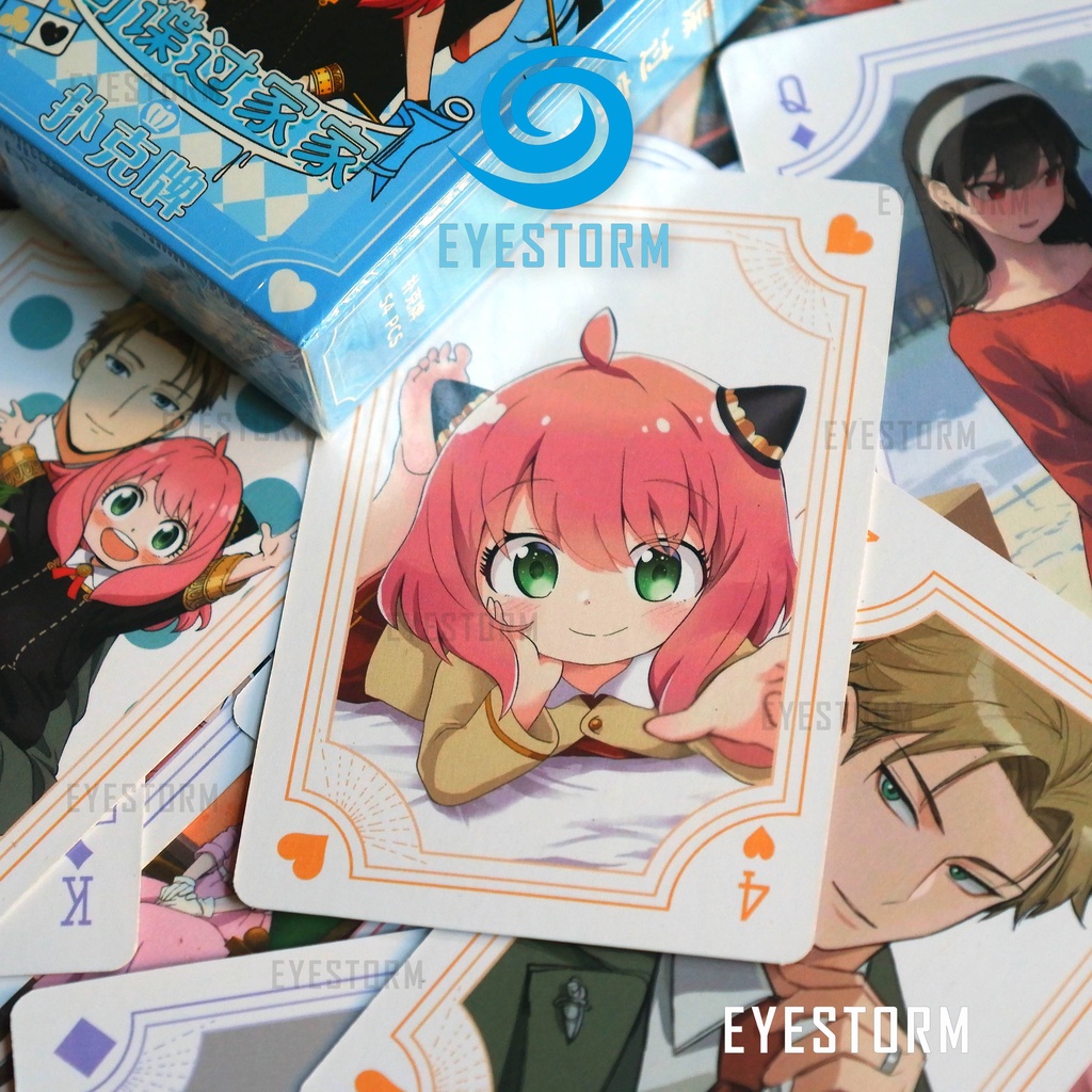 Bài tây anime SPY X FAMILY, Gia Đình Điệp Viên, tú lơ khơ, manga - Poker S - 54 lá