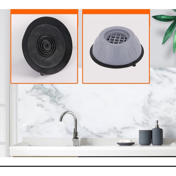 Đế kê chân chống xê dịch máy giặt,bộ 4 chân bám silicon cố định máy giặt chống rung