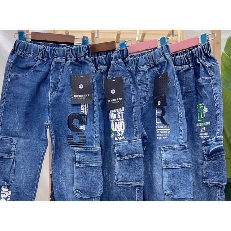 Quần jeans túi hộp cực sành điệu cho bé trai - QJTH