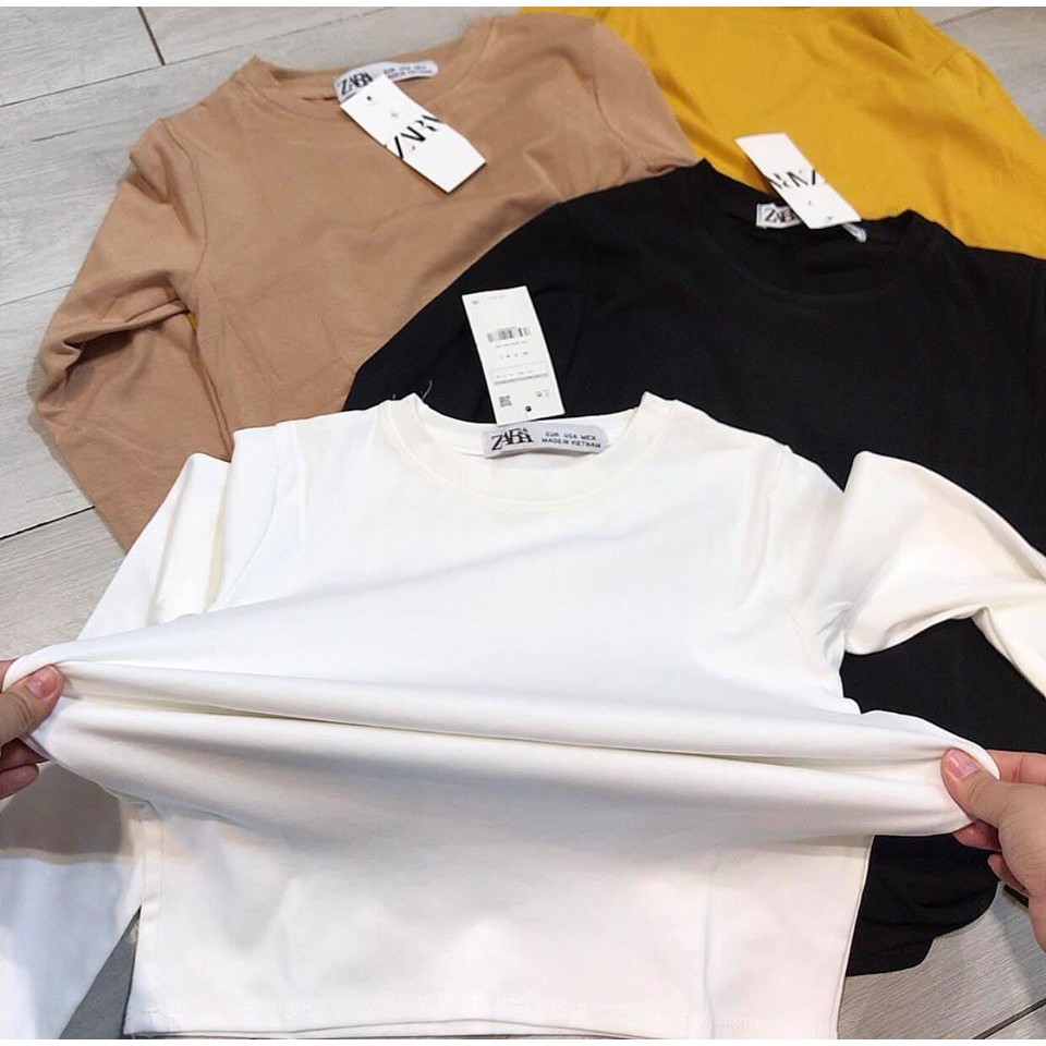 Áo thun dài tay trơn chất ZIP mặc đẹp | BigBuy360 - bigbuy360.vn