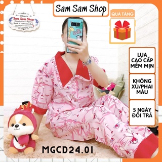 [24] Pijama Cộc Dài - Lụa Mango - Mềm Mịn Mát - Đồ Bộ Mặc Nhà - SamSamShopĐN