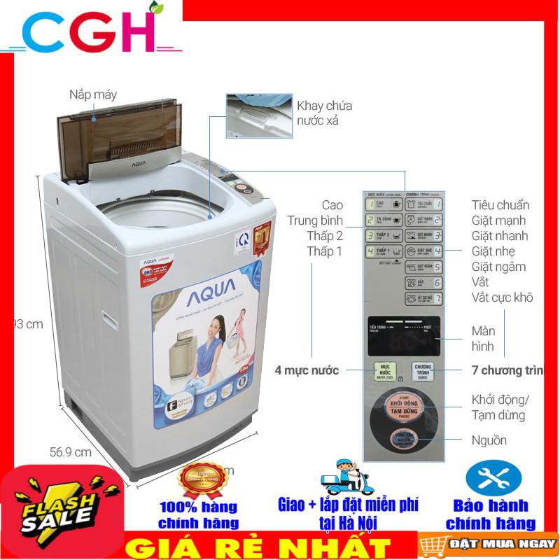 Máy giặt Aqua 7.2 kg AQW-S72CT.H2 ( Miễn phí vận chuyển tại hà nội)