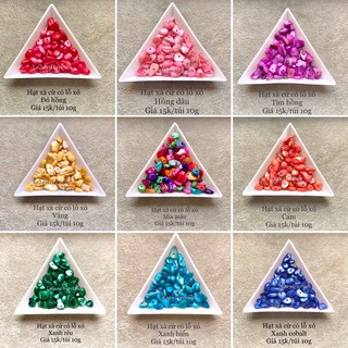 Hạt xà cừ xâu vòng handmade có lỗ xỏ 5-8mm