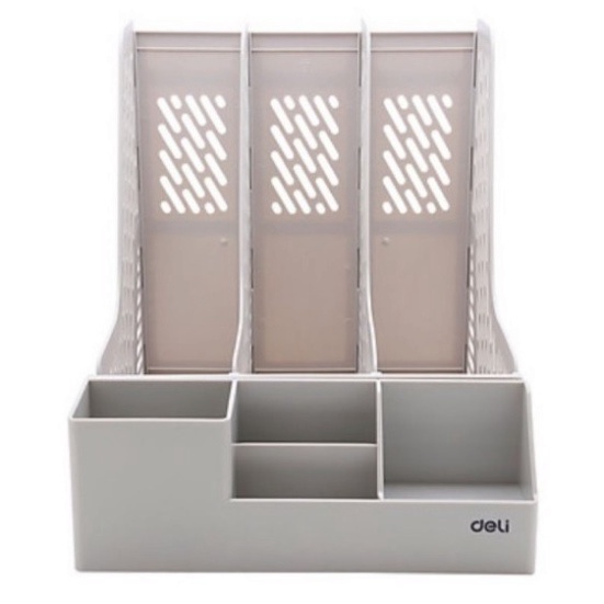 miuluVPP Khay đựng hồ sơ 3 ngăn kèm Khay để bút Deli Z00112