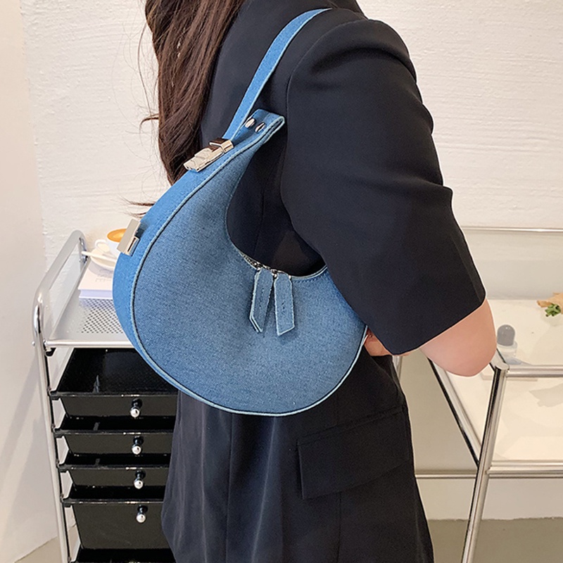 IELGY Túi Đeo Vai Họa Tiết Mặt Trăng Chất Lượng Cao Phong Cách Pháp Dành Cho Nữ