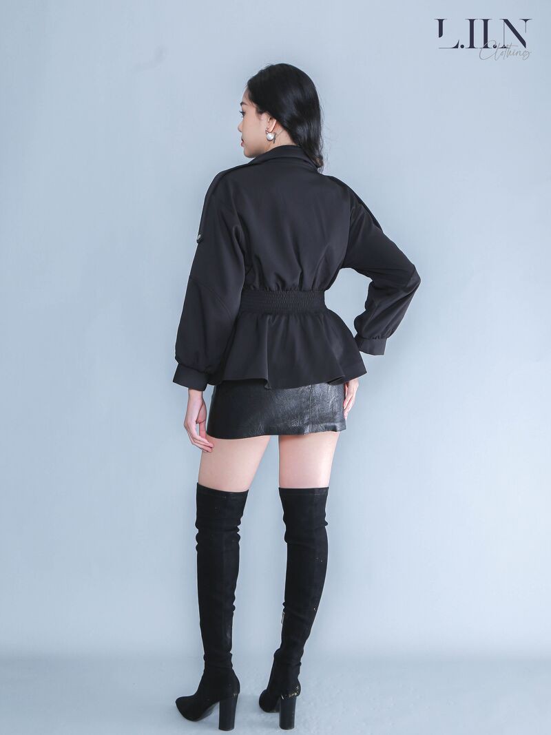 Áo vest nữ cao cấp LIIN CLOTHING màu đen, kiểu dáng Hàn Quốc, thanh lịch, sang trọng, hiện đại V5241 | BigBuy360 - bigbuy360.vn