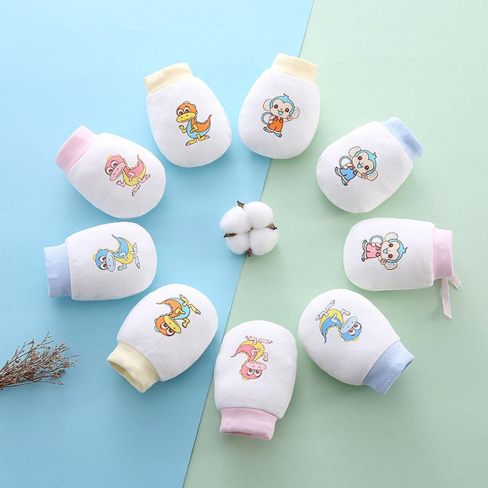 1 Găng Tay Chống Xước Họa Tiết Hoạt Hình Dễ Thương Cho Bé Sơ Sinh