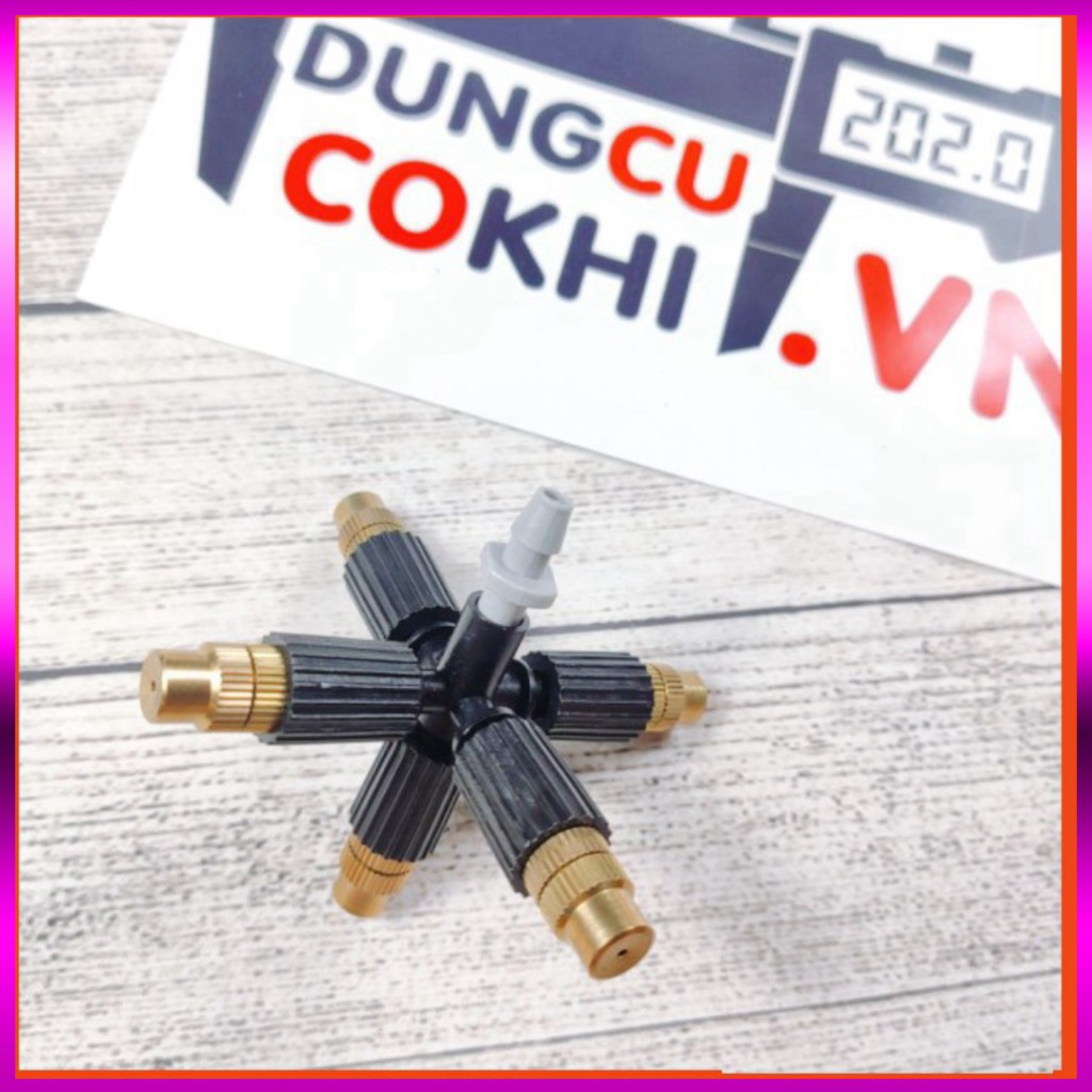 [GIÁ TỐT] 20 Béc phun sương 5 tia đồng, kèm khởi thủy gắn ống 6-8 ly, dùng tưới cây, tưới lan