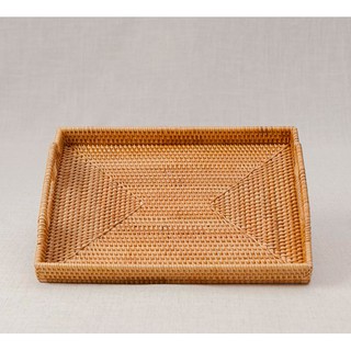 KHAY MÂY TRE ĐAN HÌNH CHỮ NHẬT CÓ TAY CẦM A3