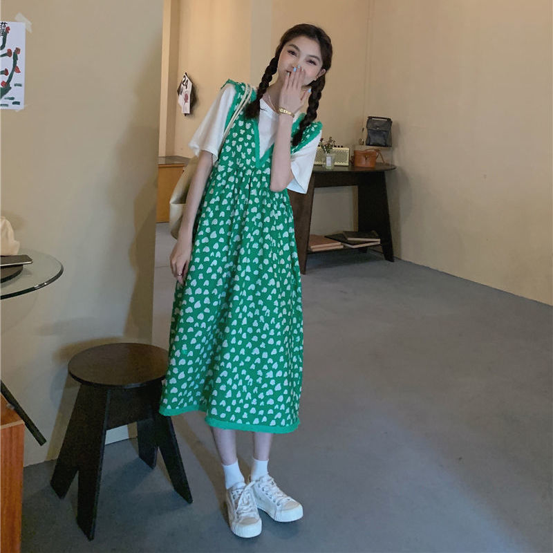 Đầm Hai Dây Dáng Rộng In Hoa Xinh Xắn Theo Phong Cách Nhật Bản Cho Nữ