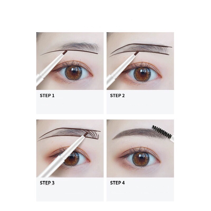 Chì kẻ chân mày 2 đầu nét mảnh trang điểm lâu trôi Heyxi Verythin Eyebrow Pencil