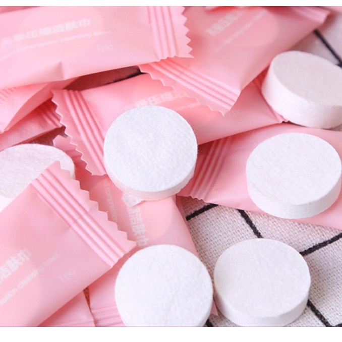 Khăn Giấy Nén Dạng Viên Kẹo Nhỏ Gọn Tiện Dụng