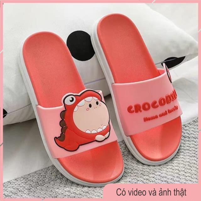 Dép Quai Ngang Cá Sấu CROCODILE Unisex Cao Su Siêu mềm siêu xin siêu kute   - Thời Trang PKT DP19