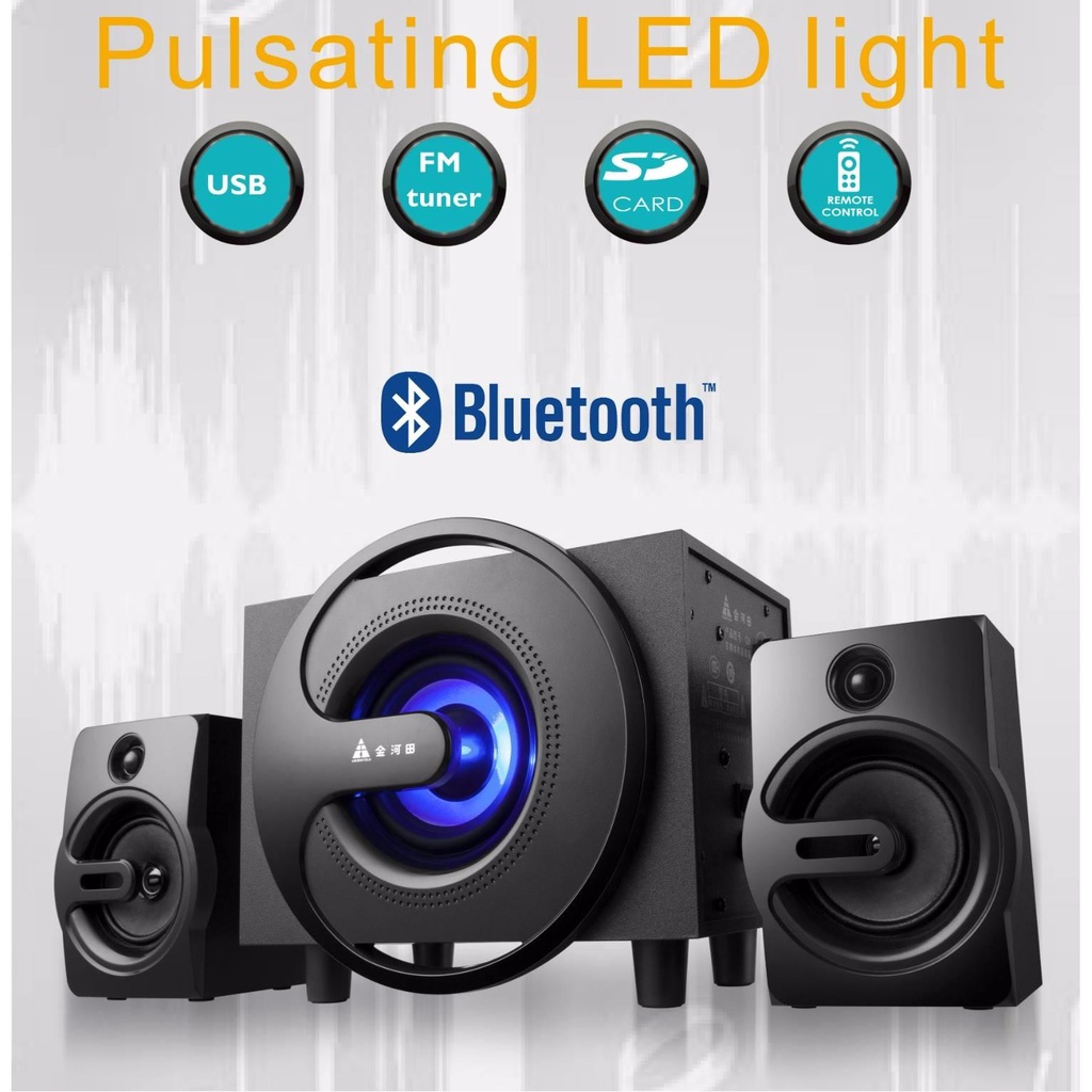 Giá siêu rẻ Loa Vi Tính 2.1 Có Bluetooth GOLDEN FIELD H306, remote...