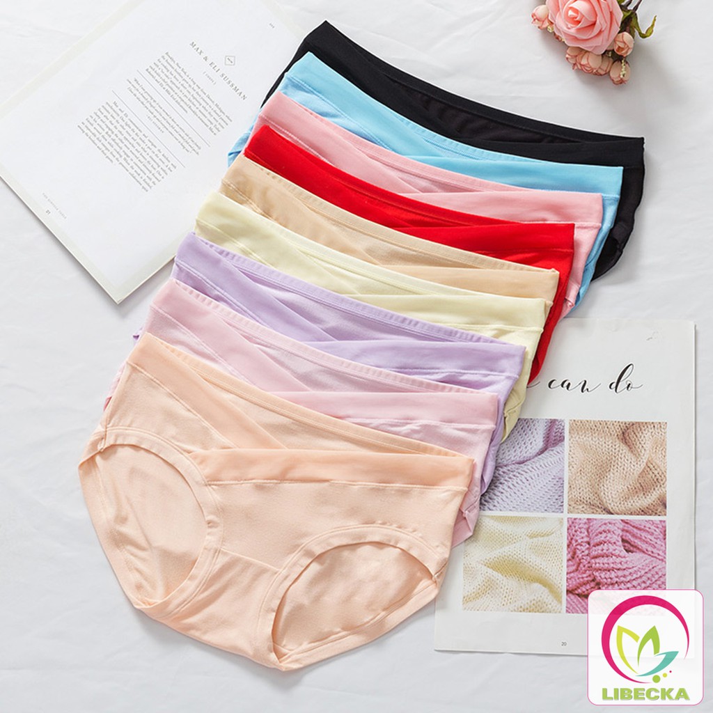 Quần lót bầu cho bà mẹ bầu Cotton Sexy gợi cảm cạp chéo cao cấp LIBECKA QLB02