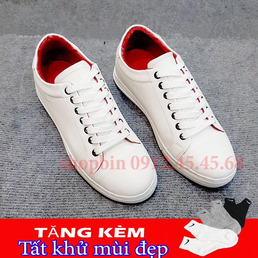 (SALE SỐC - GIÀY NAM) giày nam trắng chất lượng tốt, bền đẹp, kiểu dáng thời trang
