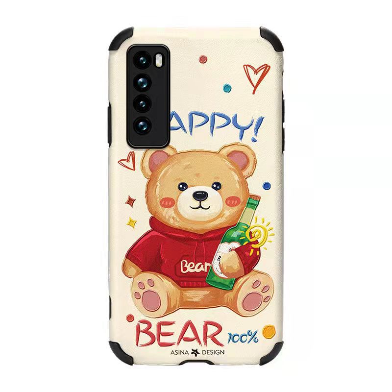 Ốp Điện Thoại Mềm Chống Sốc In Hình Gấu Dễ Thương Cho iphone 11 12 pro max 13 / 6 / 7 / 8plus / X max 14 pro 14 promax