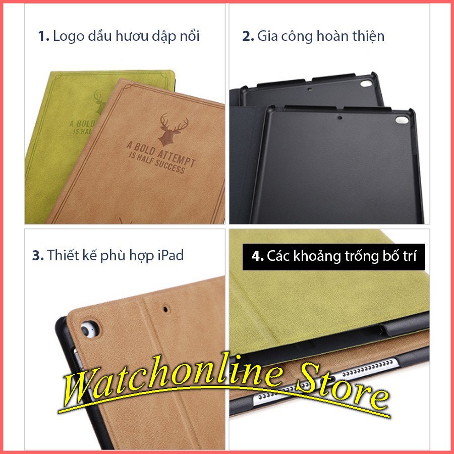 Bao da ipad Mini 1/2/3/4/5 họa tiết Hươu