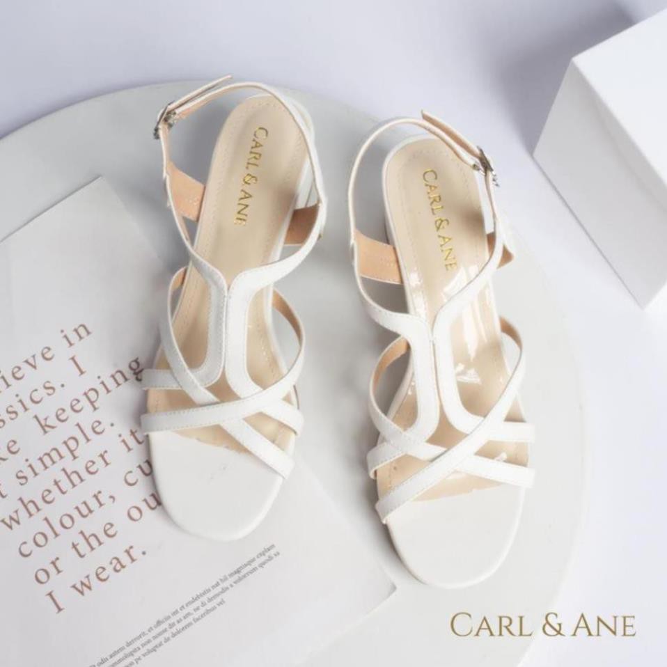 Carl & Ane - Giày sandal phối dây thời trang nữ mũi vuông gót cao 5cm màu đen _ CS002 -cwj24 : 🌸 . "