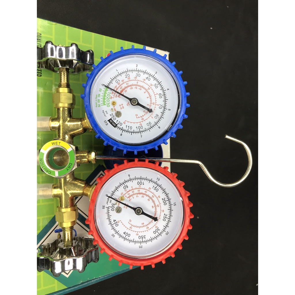 Đồng hồ đôi đo áp suất gas máy lạnh [RẺ VÔ ĐỊCH] - đồng hồ nạp gas đôi thường