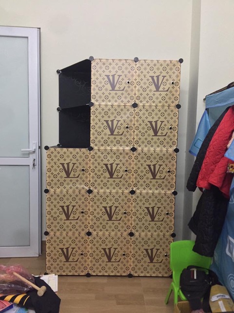TỦ NHỰA LẮP GHÉP 6 Ô SÂU 47cm. Tặng 1 treo đồ.