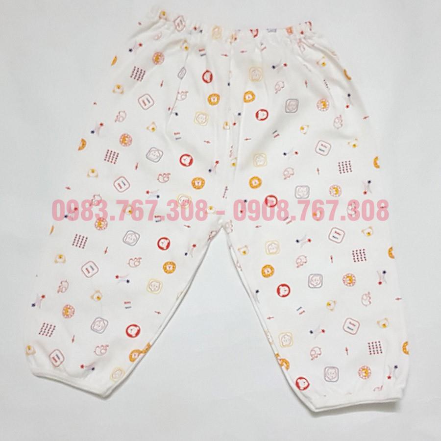 Quần Dài Sơ Baby Born Hoa Nhiều Họa Tiết Cho Bé Sinh, Chất Cotton Đẹp Mềm Mại